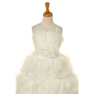CINDERELLA COUTURE Spaghetti Dress with Pleated Top Multisizes 1190IV